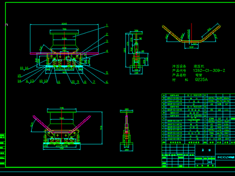  弯管成型模CAD施工图 
