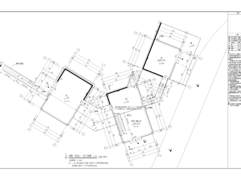  金海灣公園兩個(gè)配套用房工程cad施工圖 