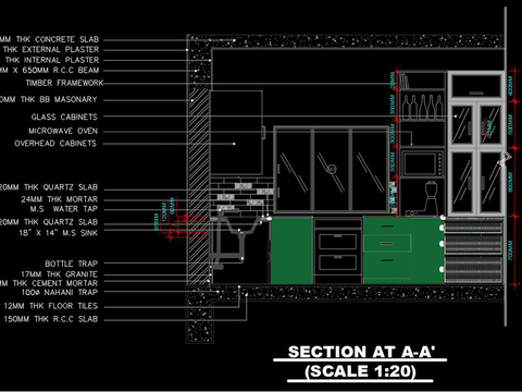  橱柜立面cad图库 