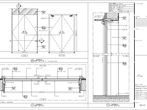  防火门节点CAD施工图 
