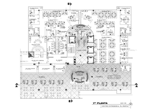  高层企业办公室cad平面图 