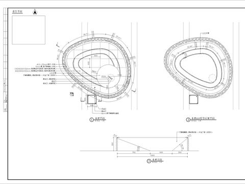  不锈钢雕塑水景细部CAD节点大样 