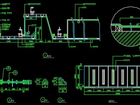  两个小乒乓球室装饰CAD施工图 