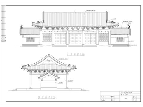  小區(qū)入口大門cad施工圖 
