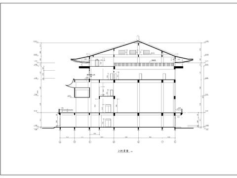  靜音寺建筑CAD施工圖 