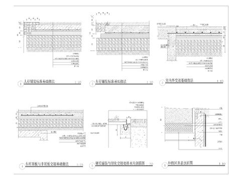  标准基础做法及统图 剖面图 节点大样图 