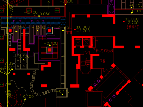  某小区排水平面图CAD施工图 