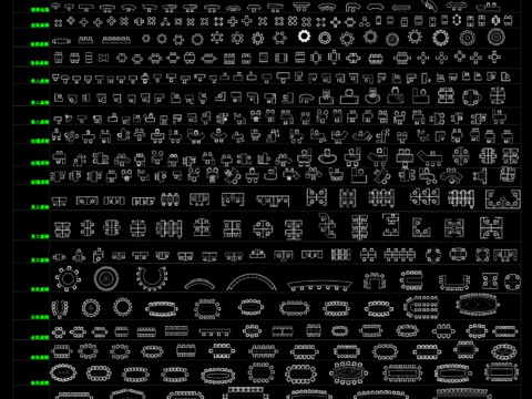  办公空间cad图库 