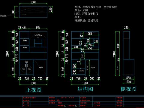  阳台柜卫浴柜节点大样 