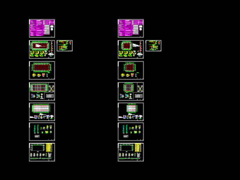  金锁镇展厅结构图cad施工图 