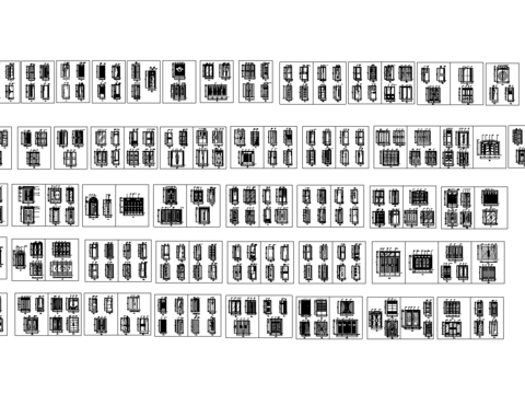  房门样式CAD图库 