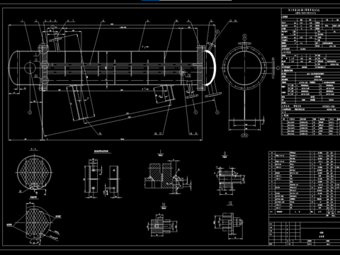  冷凝器装配图CAD施工图 