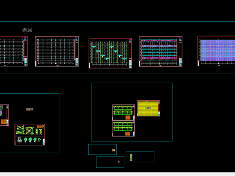  物流D区仓储cad图库 