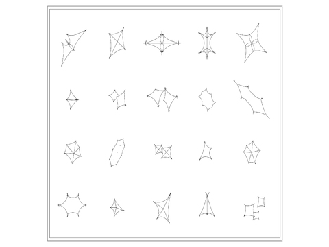  2张拉膜天幕露营设施cad图库 