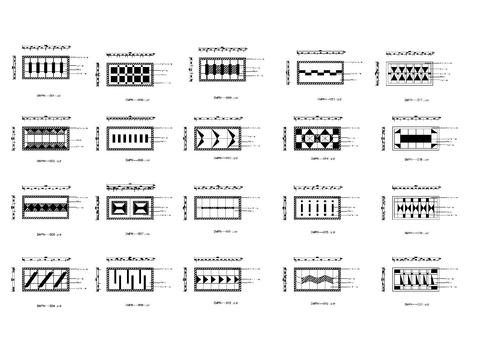  石材地面拼花CAD图库 