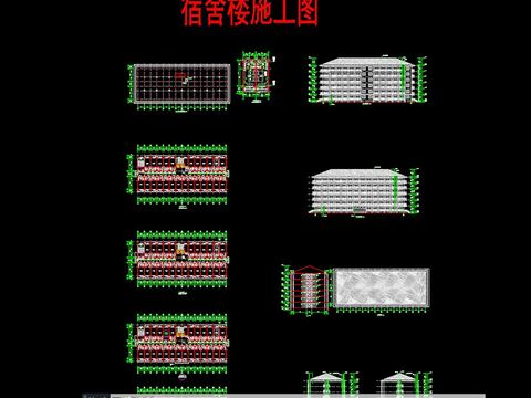  宿舍楼CAD施工图 