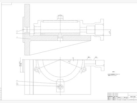  车阀体中口总装图节点大样 