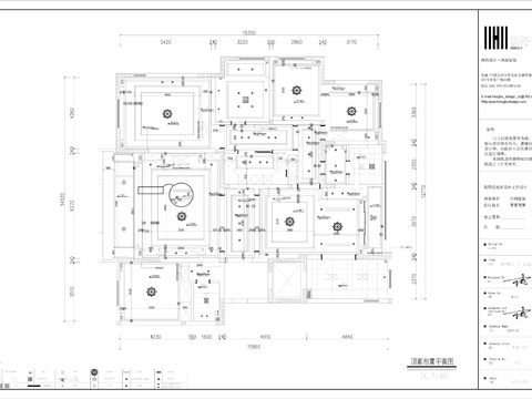  歐式三居室住宅施工圖 