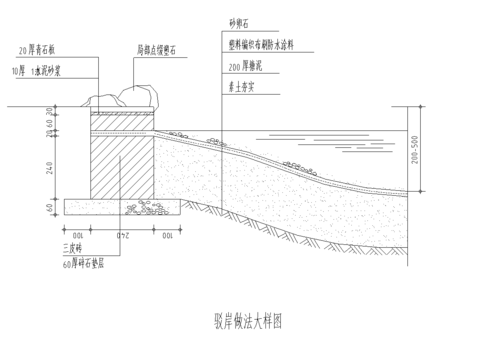  驳岸做法节点大样 