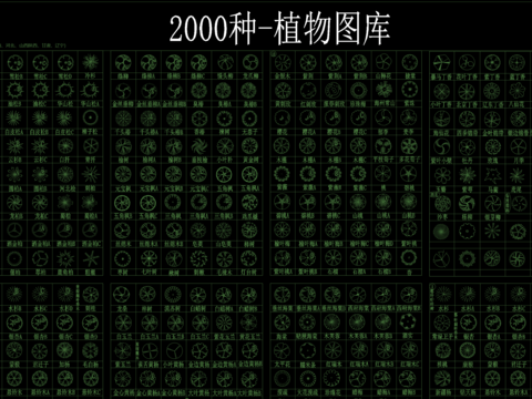  植物cad图库 