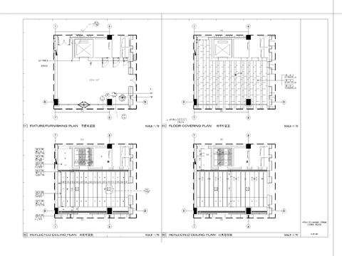  小镇产业规划馆室内cad平面图 