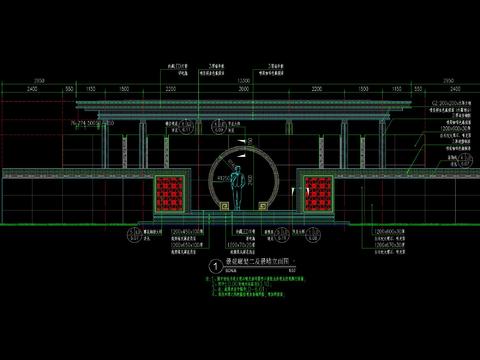  新中式廊架CAD施工图 