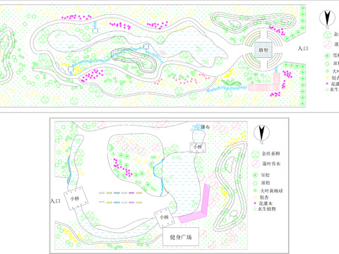  公園道路綠化CAD工程圖 