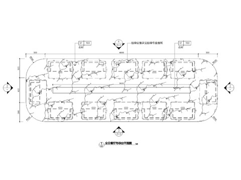  自助餐台布菲台大样设计cad施工图 