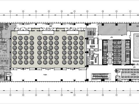  酒店千平宴会厅cad平面图 