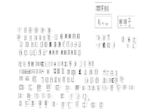  各類門立面CAD圖庫 