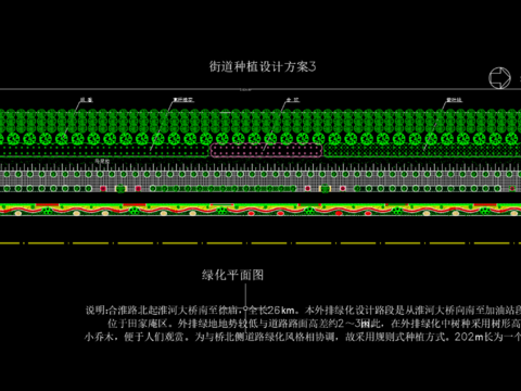  街道种植设计方案cad施工图 