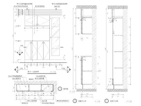  橱柜地柜柜子剖面节点大样图 