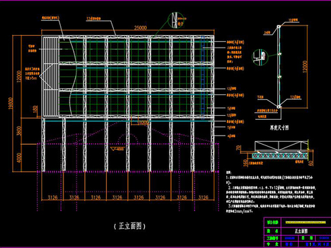  三面翻广告牌cad图库 