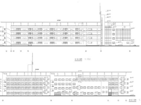  學校四層綜合樓全套建筑cad施工圖 