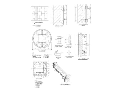 干挂节点cad剖面图 