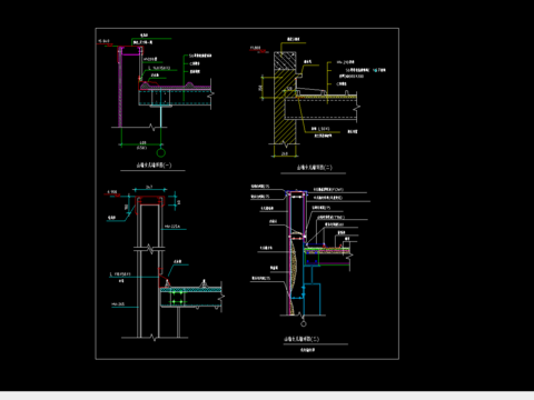  山墙女儿墙详图 