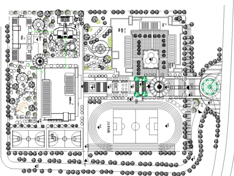  南海小学cad施工图 