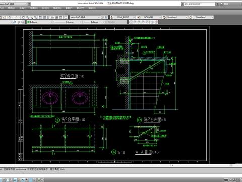  室内装修工程cad节点详图 