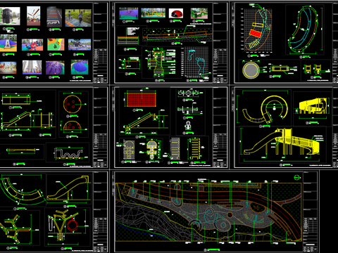  儿童户外游乐场地cad施工图 