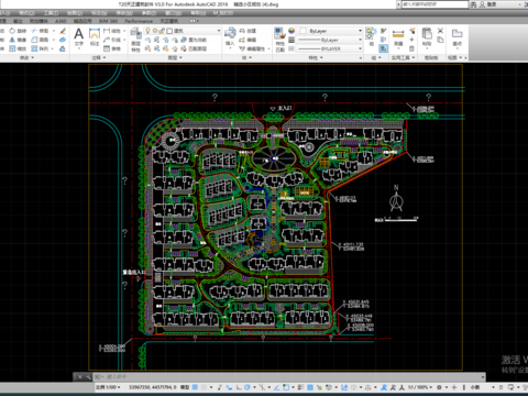  小区规划景观cad平面图 