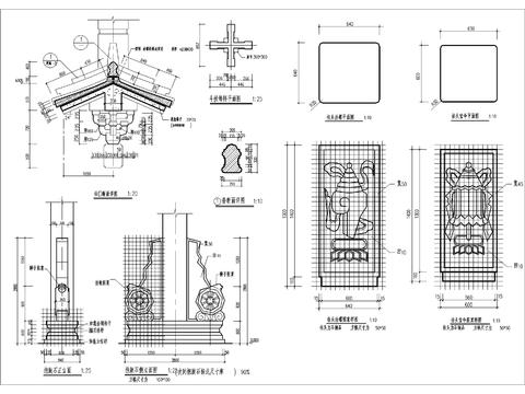 2022超全牌楼建筑cad图库 