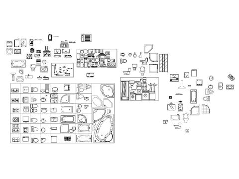  厨房厨具CAD图块 