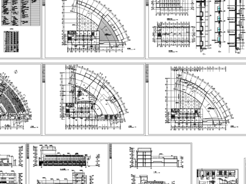  高校行政樓建筑CAD施工圖 