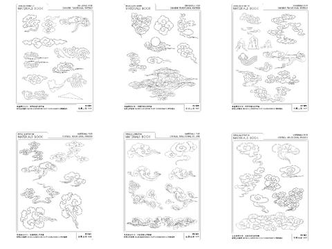  祥云图浮雕CAD图库 
