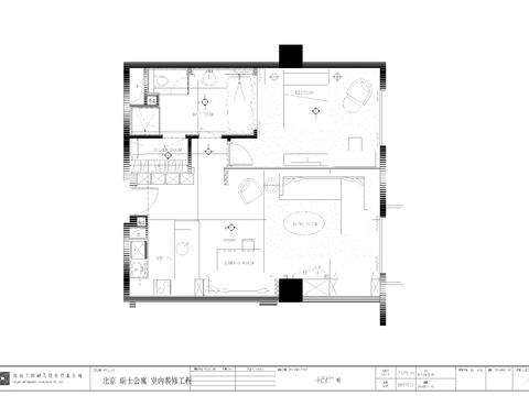  邱德光设计北京瑞士公寓室內施工图 