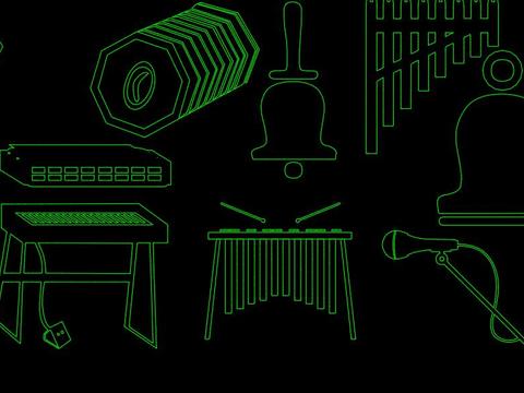  乐器总汇cad图库 