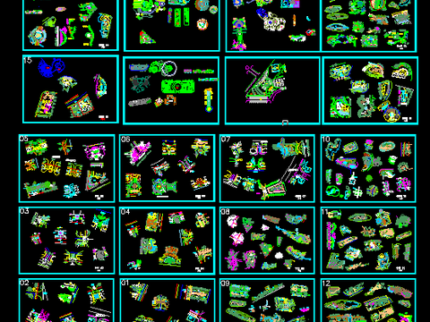  200多种景观小样设计CAD施工图 