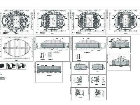  体育馆CAD施工图 
