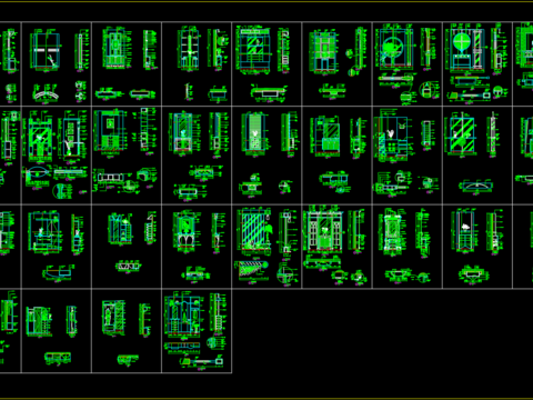  玄关立面节点CAD施工图 