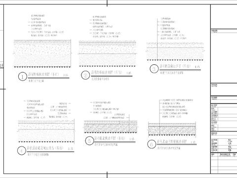  道路铺装cad大样图 